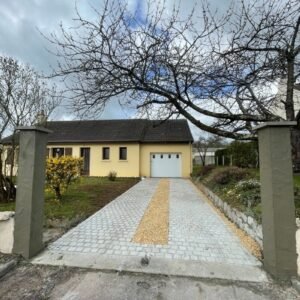allée en pavés extérieurs